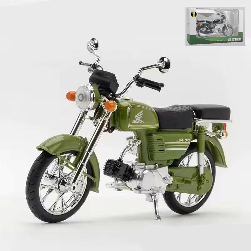 1/10 JiaLing JH-70 Alloy Classic Racing Motorcycle Diecasts Simulation Metal Street Sports Motorcycle Model Kids Toys Gift