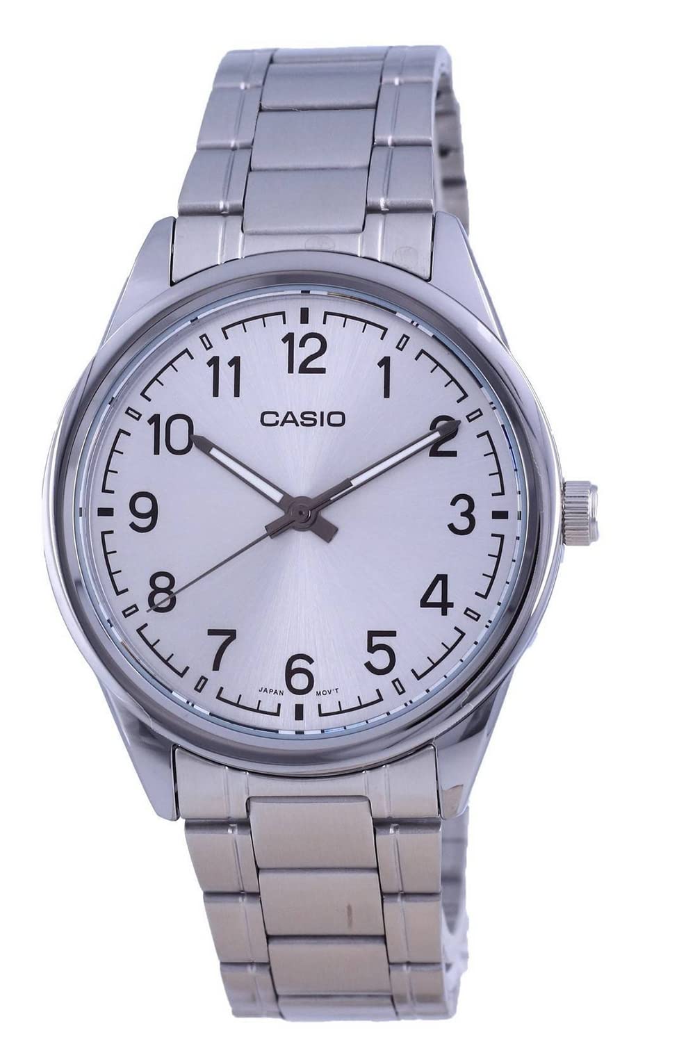 

Casio MTP-V005D-7B4 Men s Standard Stainless Steel Silver Easy to Read Dial Analog Watch, Analog Watch, Quartz Movement.