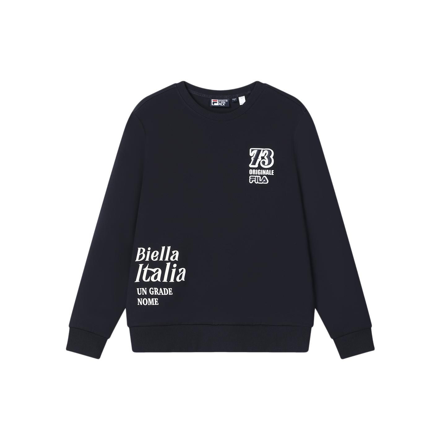 

FILA Цифровой логотип Печатный Повседневный трикотажный пуловер Мужская толстовка Легендарный-синий F11M419202F-NV XL