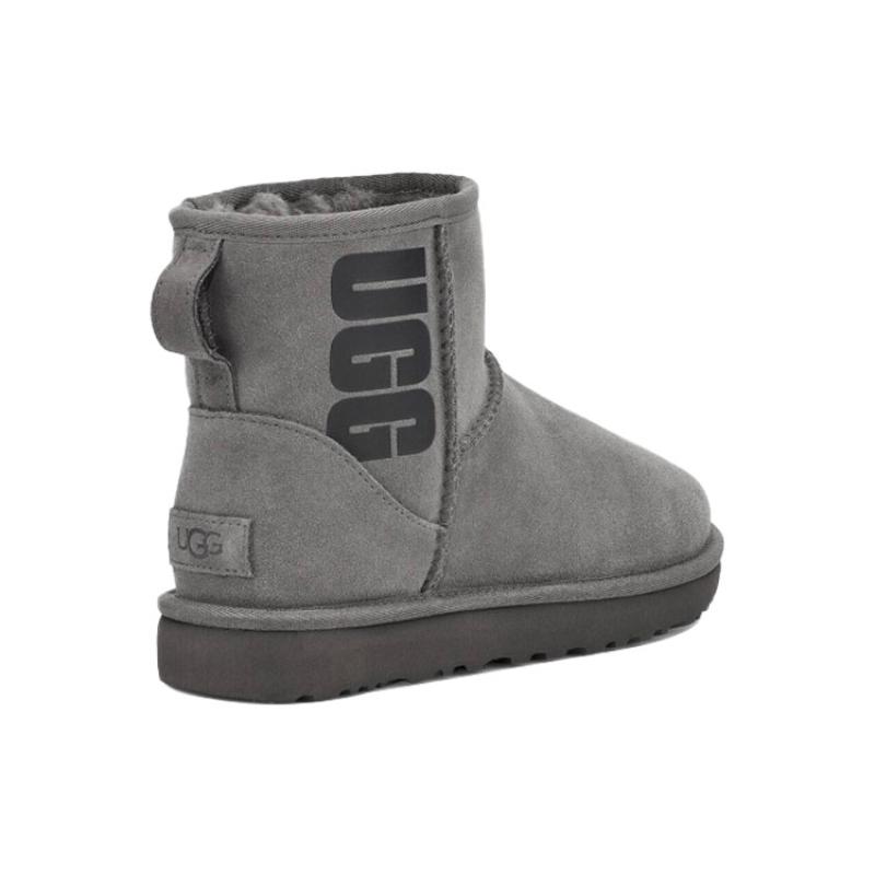 UGG Classic Mini UGG Rubber Logo 'Grey' Women's Sneakers 1108231-GREY