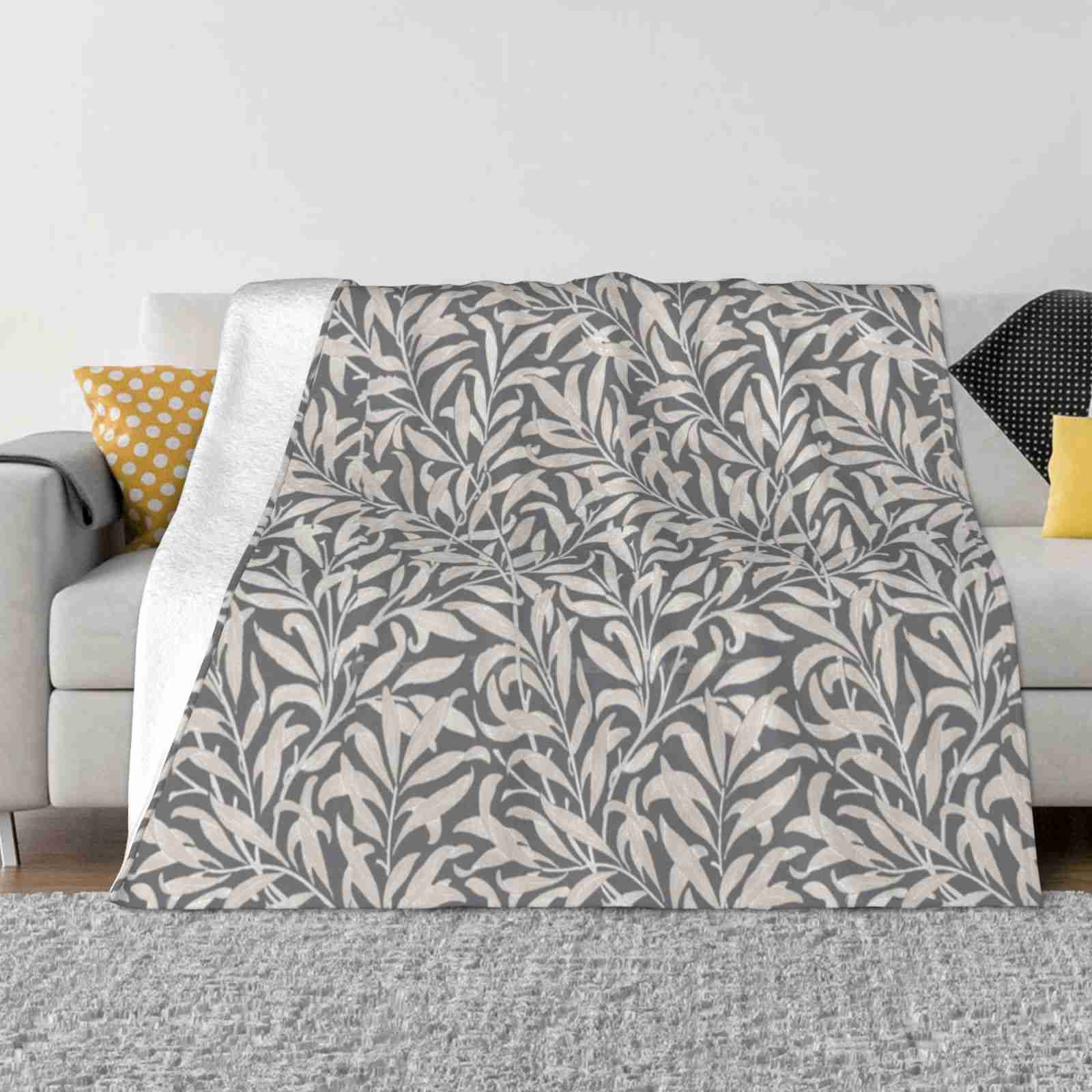 William Morris Pattern-Flowers & Leaves Soft Warm Blanket Sofa/Bed/Travel Love Gifts William Morris Pattern Tree Botanical 30x40in