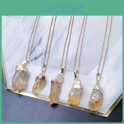 Natural Brazil Yellow Crystal Pendant With Water Droplet Design For Diy Jewelry Making