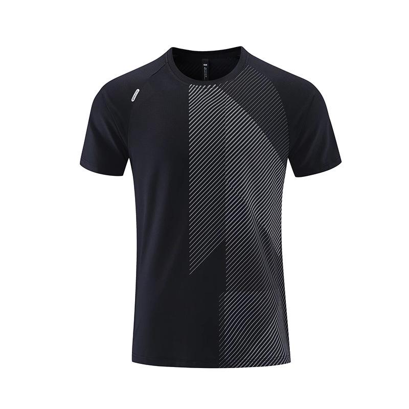 Men's Quick Dry Loose Fit Short Sleeve Sports T-shirt - Casual European American Fashion Fitness Top