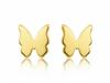 585 Gold Butterfly Earrings, Stud Clasp, Delicate, Perfect for a Gift