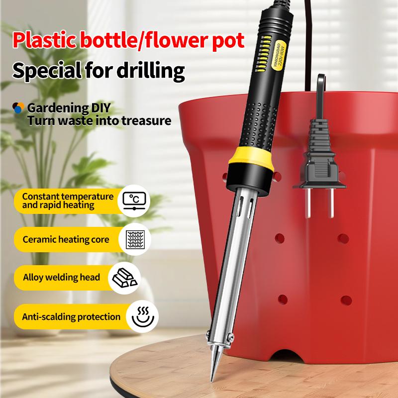 Home Garden Handcraft Electric Soldering Irons Pot Hole Puncher Plastic Bottle Flower Pot Hole Drilling Garden Tools