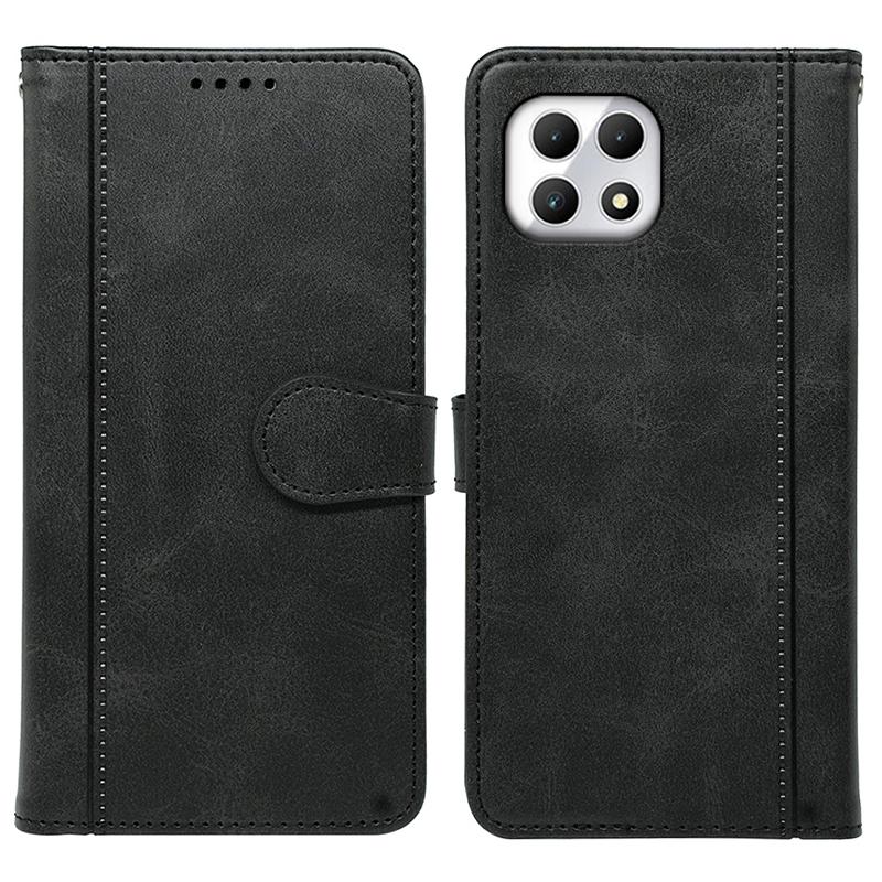 

For T-Mobile REVVL 7/T Phone 2 Leather Case Phone Wallet Cover with Magnetic Clasp Black