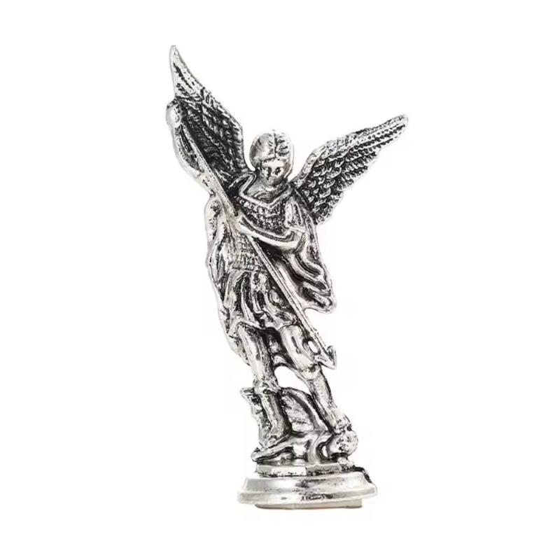 Saint Michael The Archangel Defeating Satan Figurine Non-toxic Resin Guardian Statue for  Home Decor