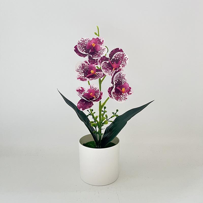 1/3pcs Realistic Fake Orchid Stems, Premium Plastic for Indoor Outdoor, Low Maintenance Home & Office Decor, Artificial Flowers