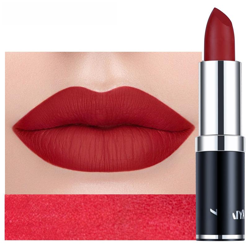 

Бархатная матовая губная помада Стойкая мягкая увлажняющая формула Невыцветающий насыщенный цвет Уход за губами 9#