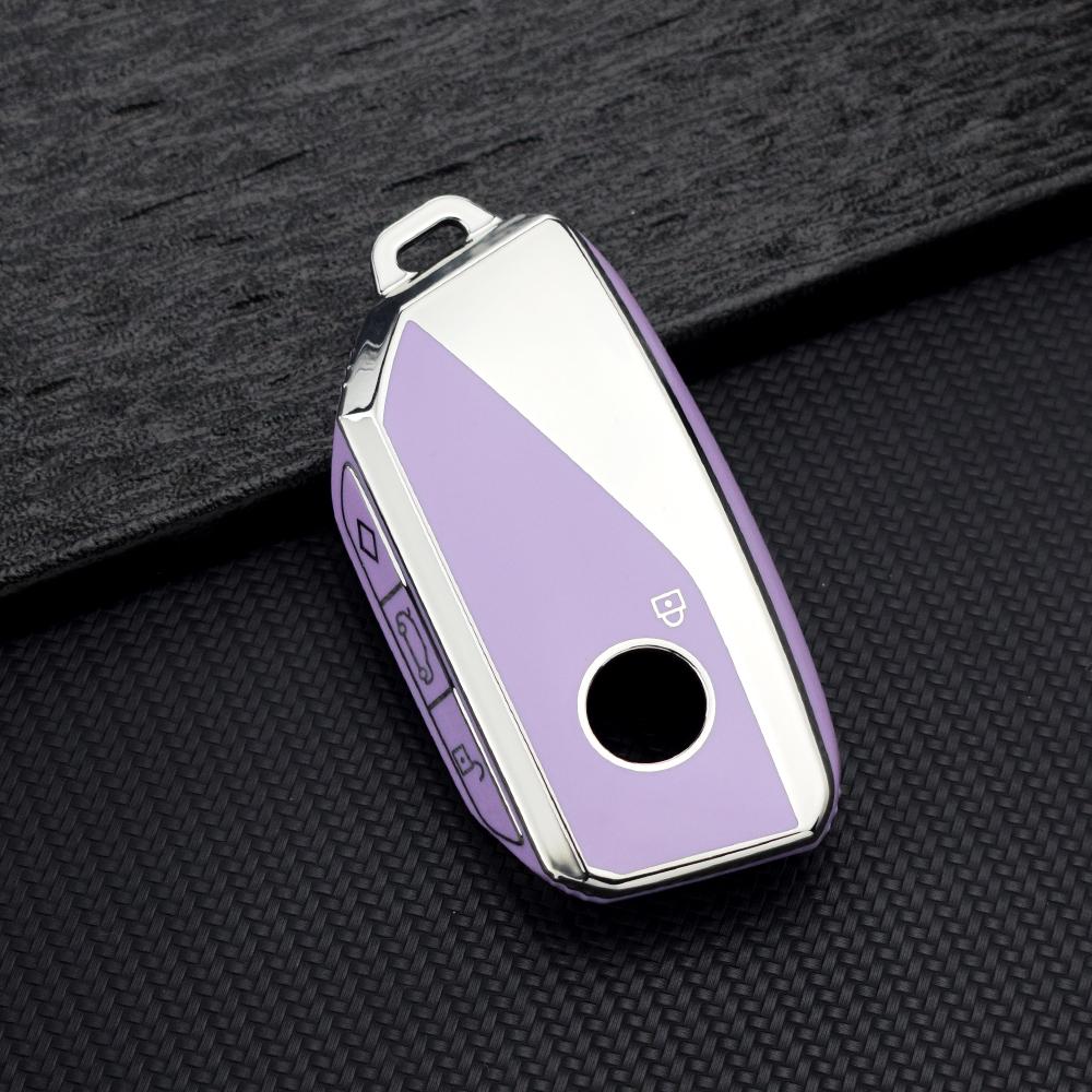 

Protective Car Key Case Cover for BMW X5 X3 X1 5 Series 7 Series G70 I7 X7 G07 LCI IX I20 XM U06 G81 M3 G09 U11 TPU Fob Keychain