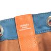 HERMES Drawstring bag Soy Coeur bag Shoulder Bag silk / Leather Orange/blue