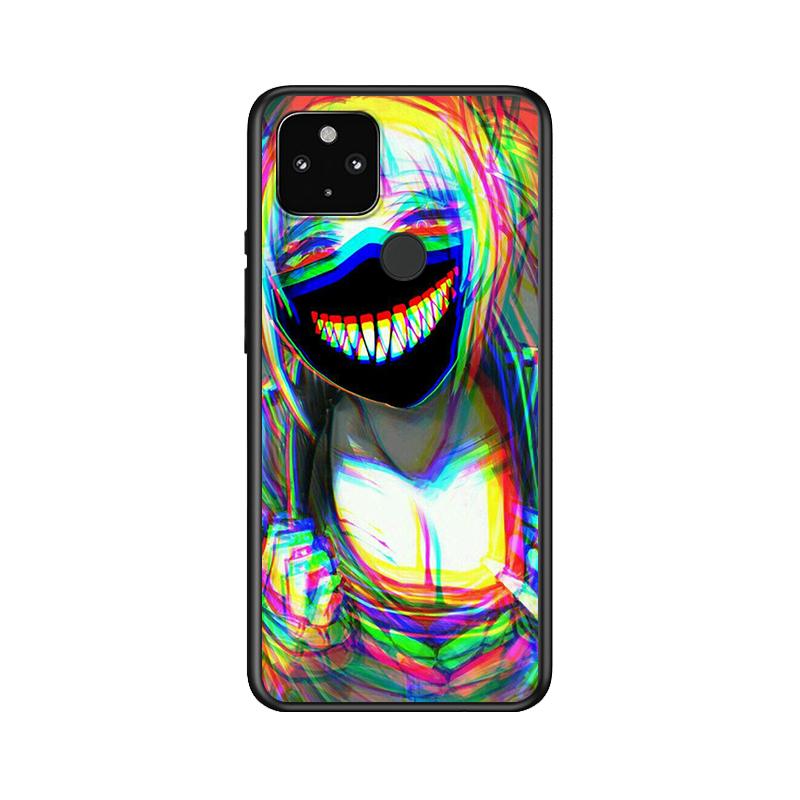 Anime Girl For Google Pixel 6 Pro 5 5A 4 4A XL 5G Black Phone Case Shell Soft Fundas Coque Capa Shockproof Cover