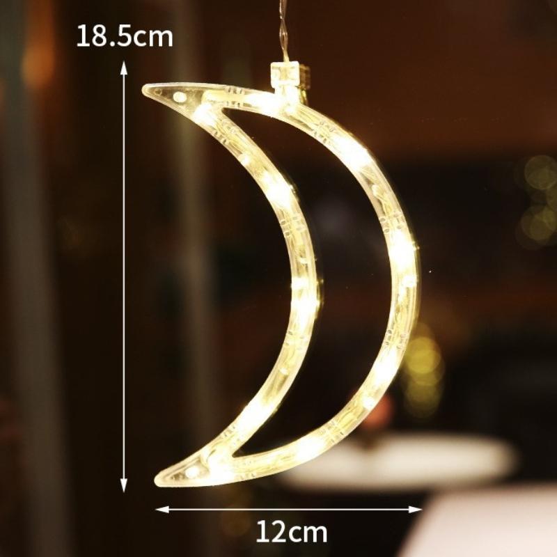 15PCS Christmas String Lights LED String Lights Suction Cup String Lights Showcase Window Decoration Festive Decoration Lights