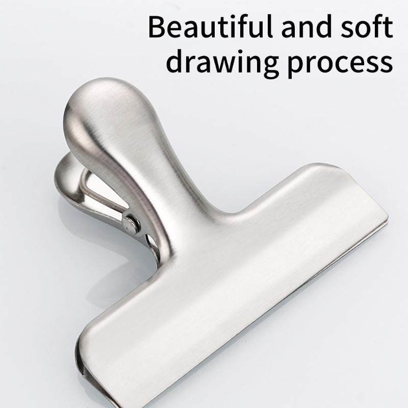 8Pcs Metal Hinge Clip File Paper Clamps for Craft Food Bag Photo Drawing Board Stainless Steel Clip for Kitchen Office
