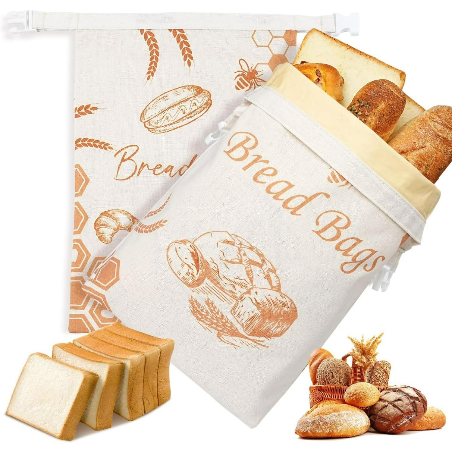 

Beeswax Bread Bags for Sourdough2 Pack,Wax bread bags for homemade bread,Beeswax Bread Bag,Keep Freshness,Beeswax bags for bread,Upgrade Food Storage S