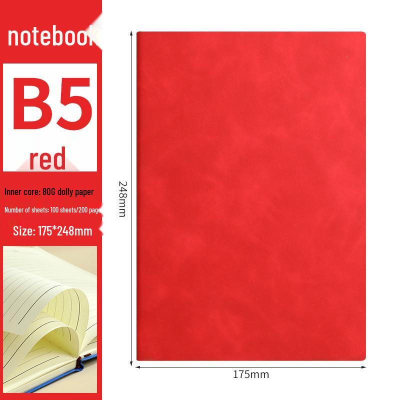 Customized Sheepskin Leather B5 Notebook for Business Meetings