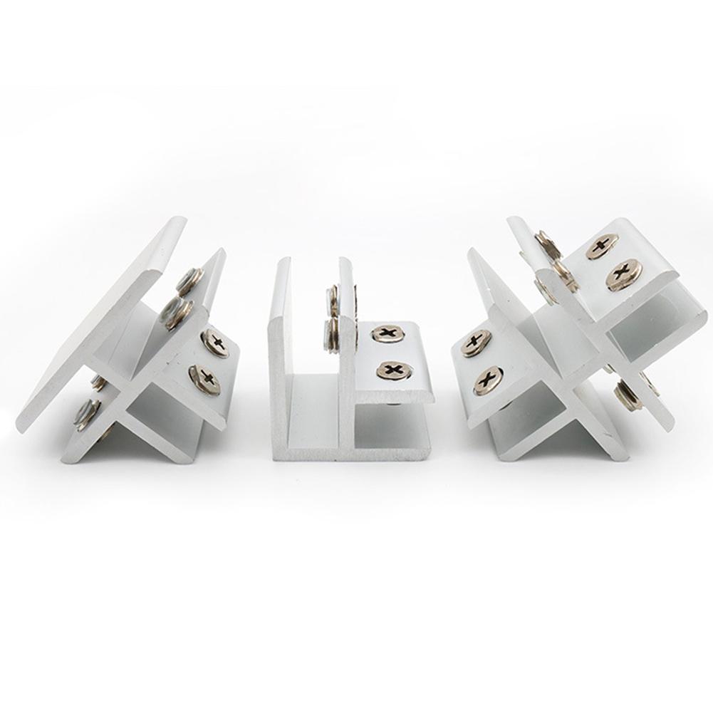 2pcs Right Angle Fixed Glass Clamp Mirror Clip Shelf Holder Showcase Combination Connecting For 8-10mm Glass Fitting