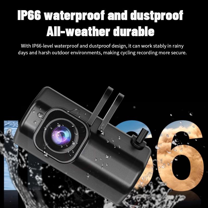 1080P Full HD Motorcycle Dash Cam Built-in WiFi IP66 Waterproof Shockproof Professional Riding Safety Recorder