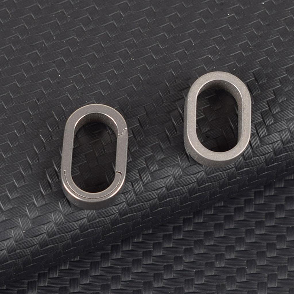 Titanium-alloy Key Rings Heavy Duty Keychain Clip Rings One-piece Spring Clip Side Pushing Keyring Closed Key Rings