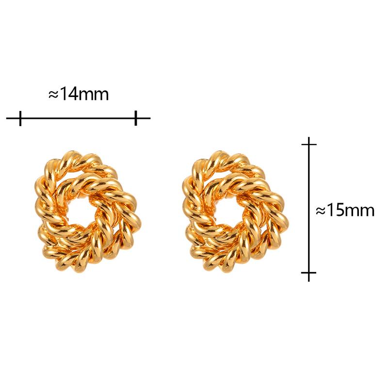 PONYKISS  Sterling Silver 18K Gold Twisted Hollow Flower Stud Earrings for Women Minimalist Fine  Trendy Accessories