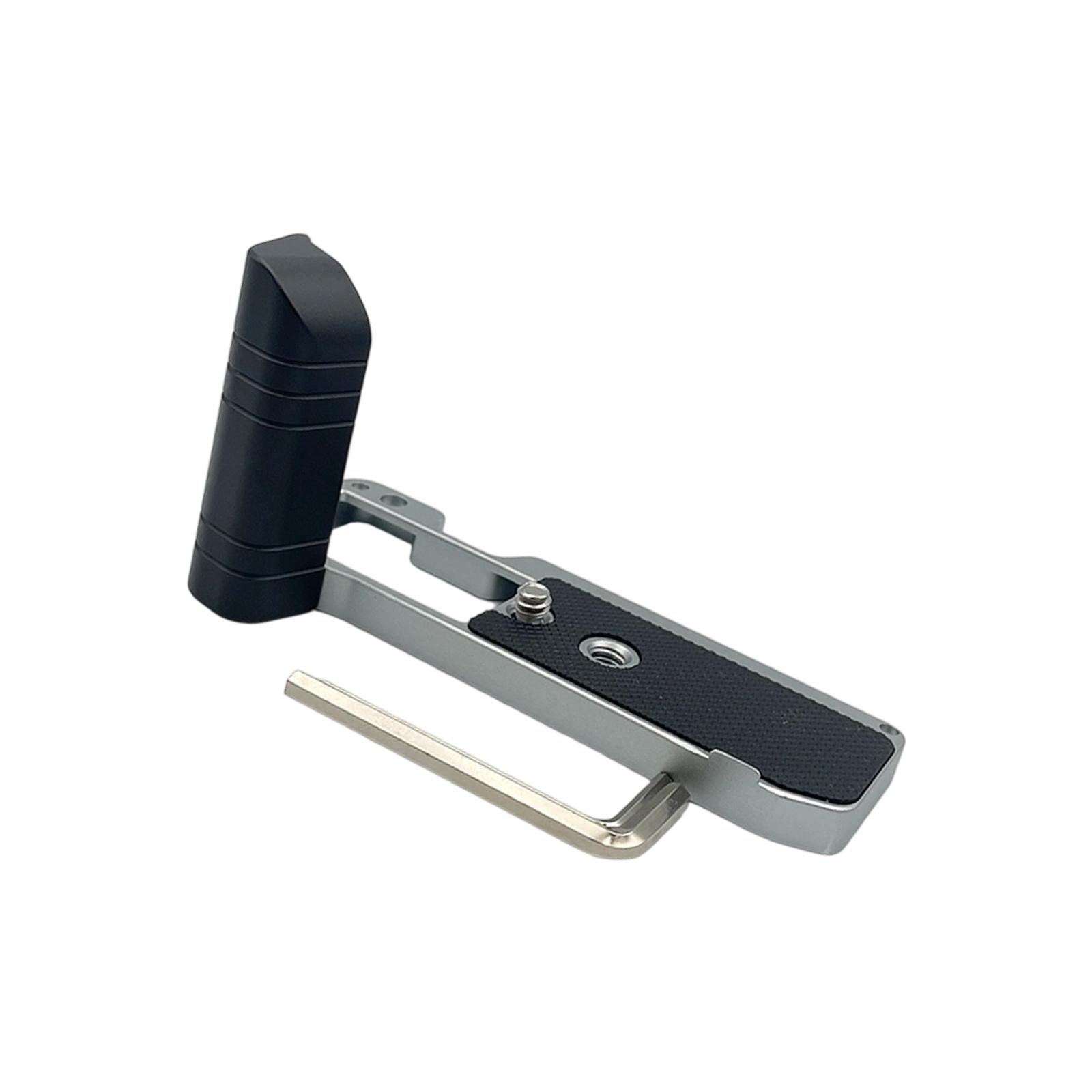 

Aluminum Camera Grip Ergonomic Handle Design Rapid Installation System Multiple Model Compatibility Battery Efficiency серебряный серый