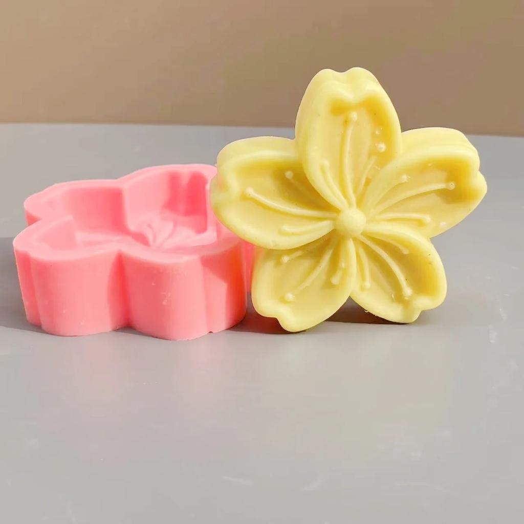 Cherry Blossom Candle Silicone Mold Flower Candle Silicone Mold Home Decoration Flower Mold Flower Aromatherapy Candle Silicone
