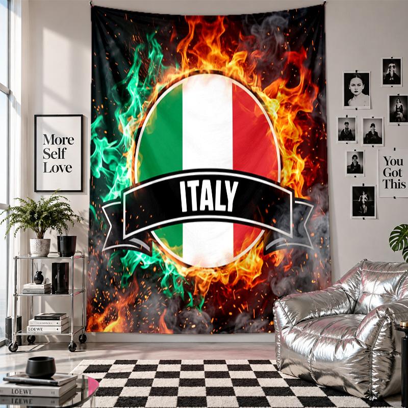 Italy Football Wall Tapestry Home Decor Wall Hanging Cloth for Bedroom Living Room Background