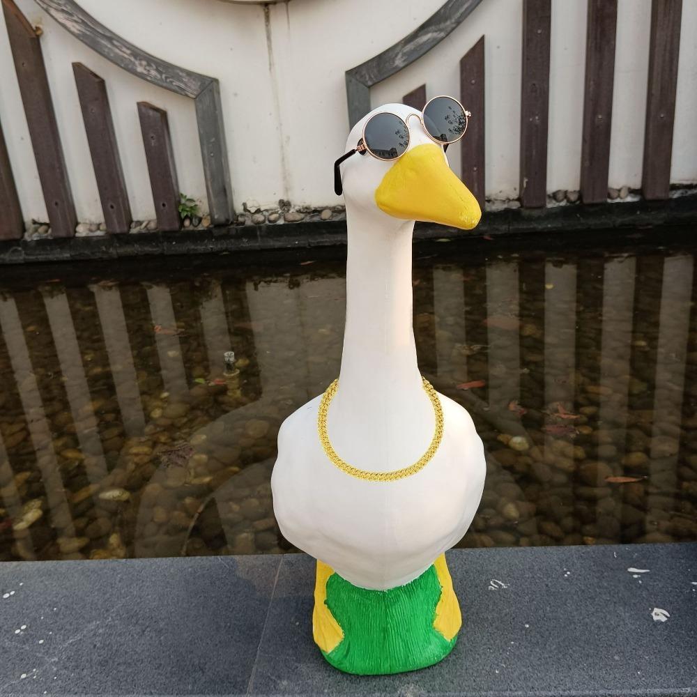 2 Pcs Independence Day Costume Porch Goose Outfits Goose Costume 4th of July Style Bow Tie Hat Set DIY Decoration