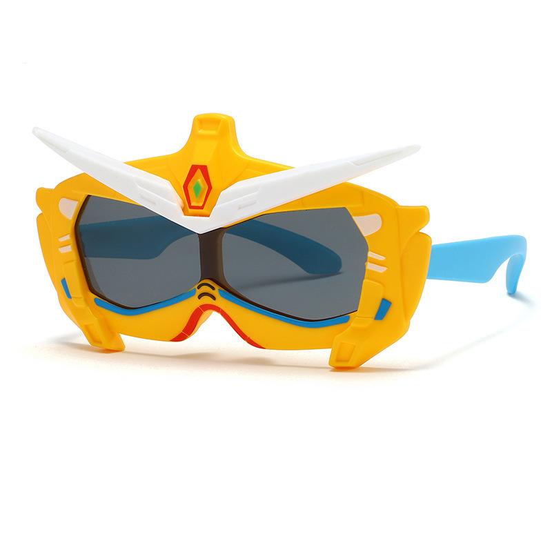 

Children S Sunglasses Cute Cartoon Deformation Robot Sunglasses Partial Boy Cool Silicone Sunglasses