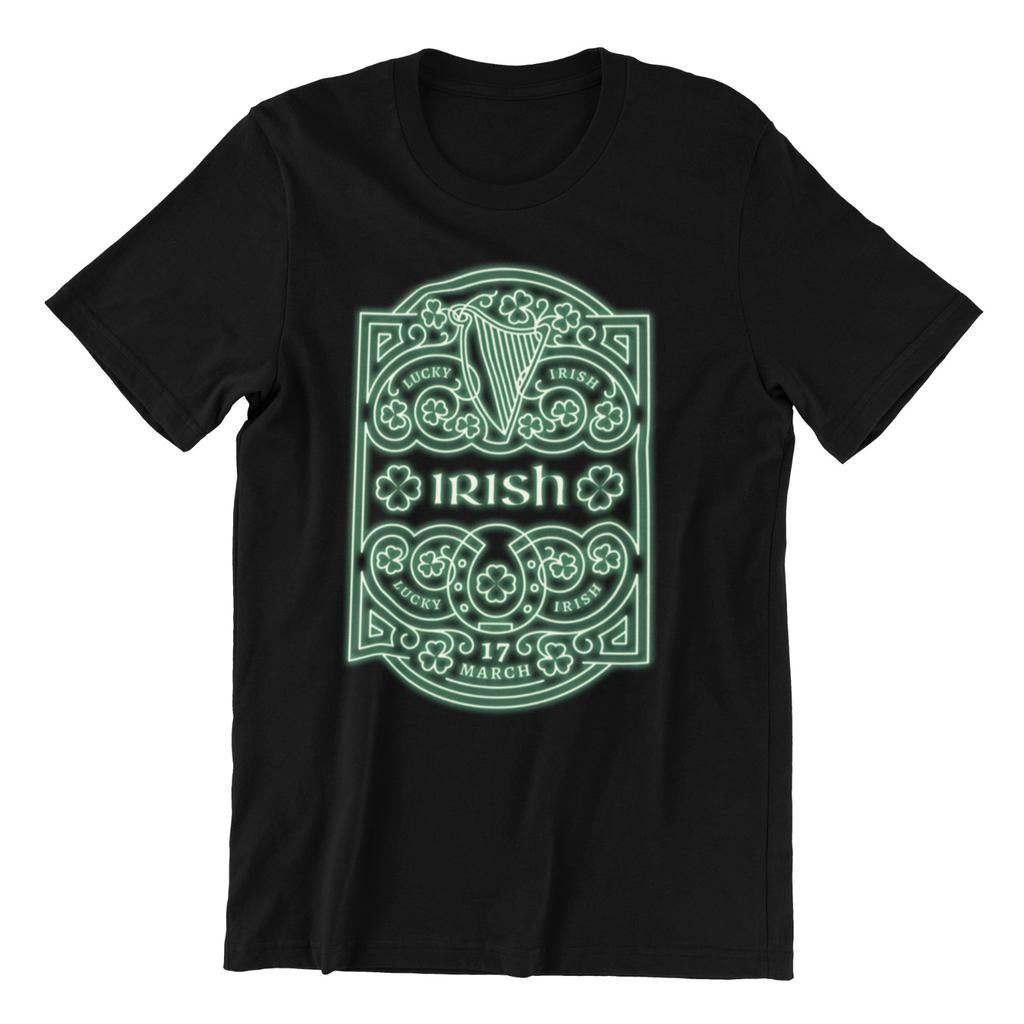 St Patricks Day Lucky IRISH Sign T-Shirt Mens Womens Tees Top 17th March - Mens Womens Baby