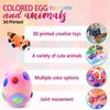 Dragon Egg with Mini Animals 3D Printed Articulated Animal Figurines Inside Egg Pocket Pet Fidget Toy for Kids Gift Easter Basket Stuffers