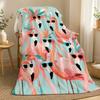 Flamingo Cute Throw 240g Flannel Blanket, Suitable for Sofas, Beds, Offices, Exquisite Gift Blankets
