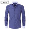 Men's Pocketed Striped Shirt: Business Commute, Crease-Resistant, Long-Sleeved, Plus Size