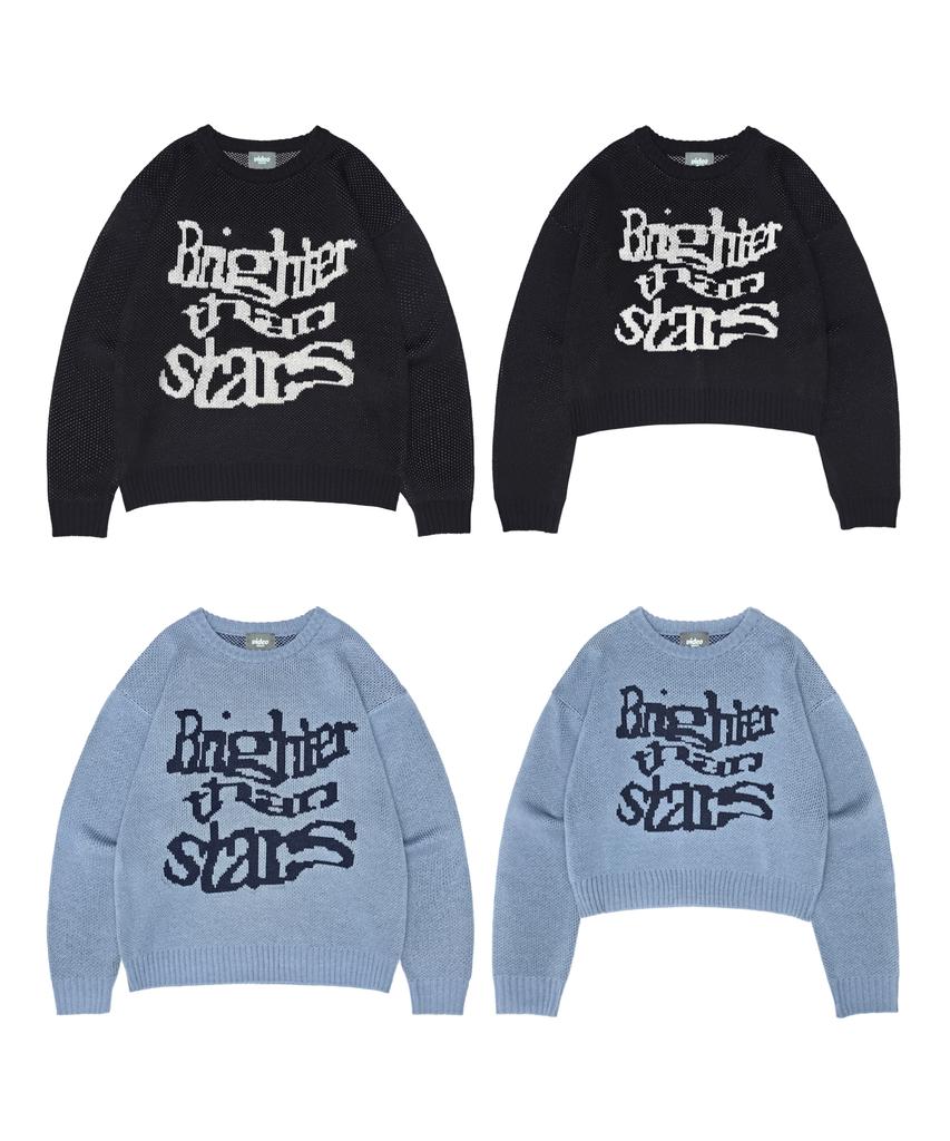 VIDEO JOCKEY Our Knit Sweater Shining Brighter Than The Stars [Black]