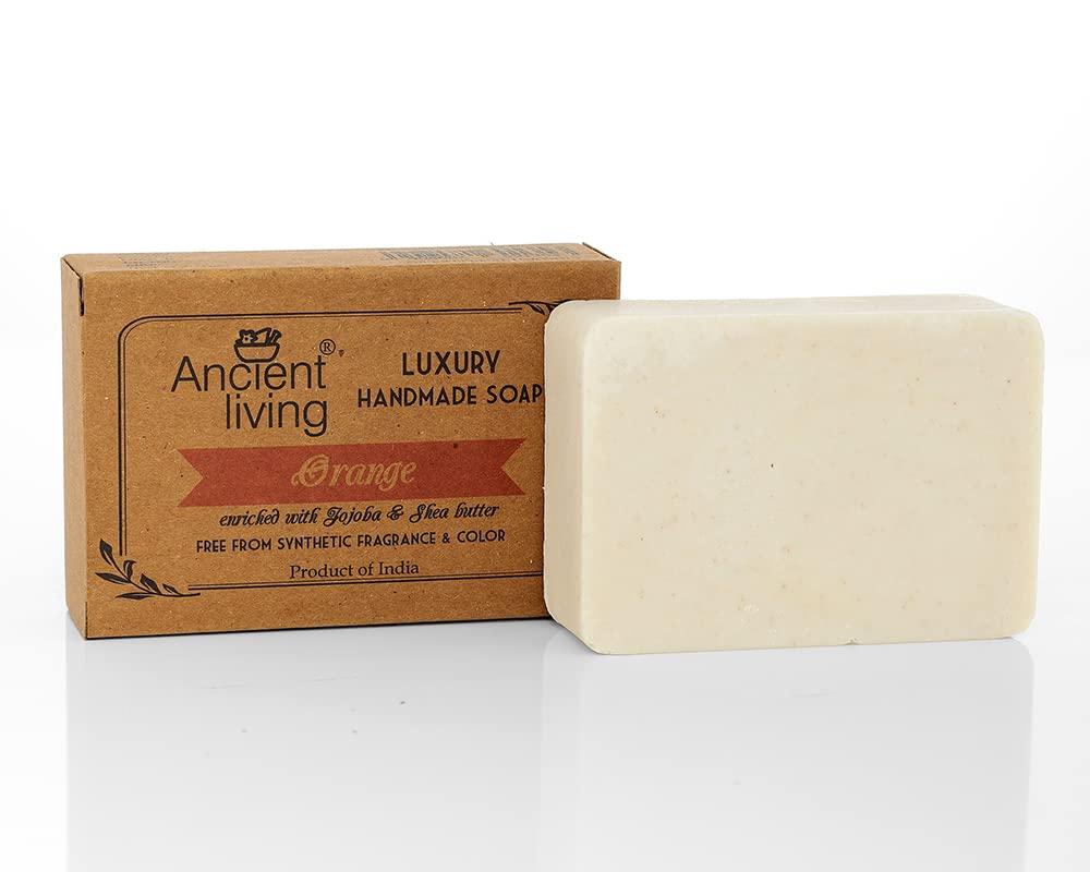 Ancient Living Orange Luxury Handmade Soap (Pack of 5 Soaps) - 100 Gm Each