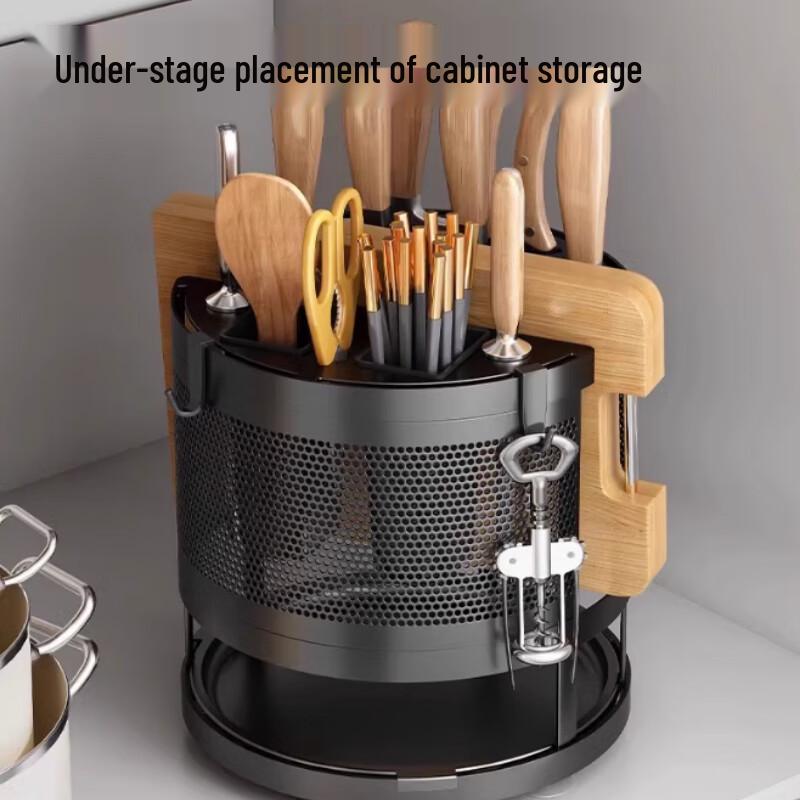 Rotating Kitchen Knife and Utensil Holder