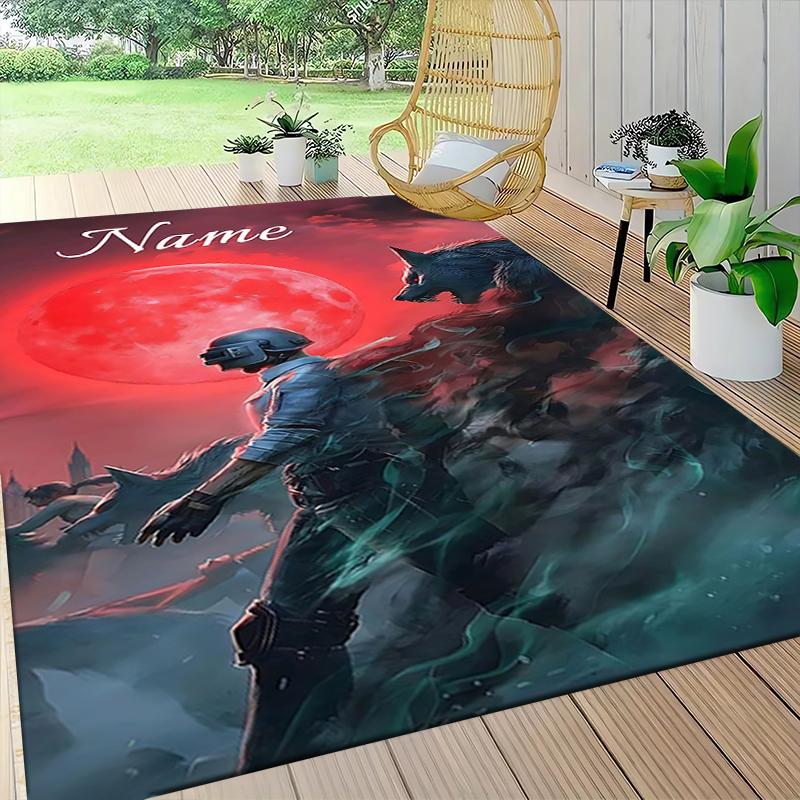 Custom Name Electric Arcane Dance Carpet Rug Customizable Soft Washable Anti-Slip Home Living Room Sofa Mats Personalized Rug. 0909146