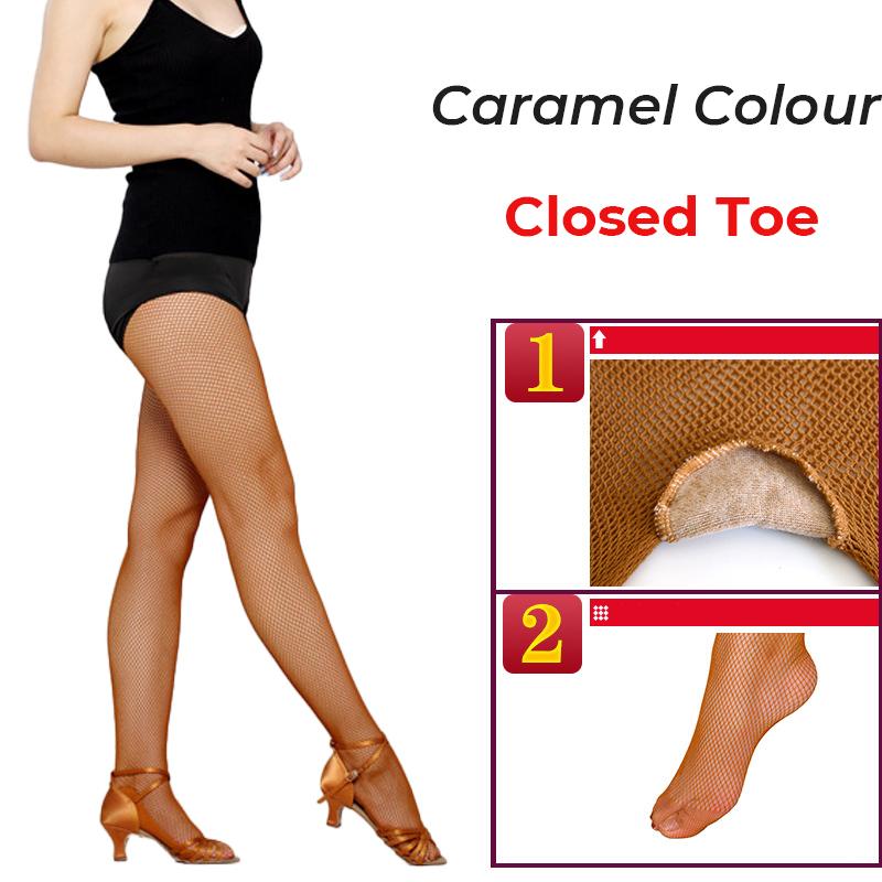 YIRAN sexy lingerie Dames Kind Zacht Net Latijnse Dans Visnet Panty Dicht en Open Teen Voor Ballroom En Salsa Dansen Basis Nylon Panty Kids 100-130cm