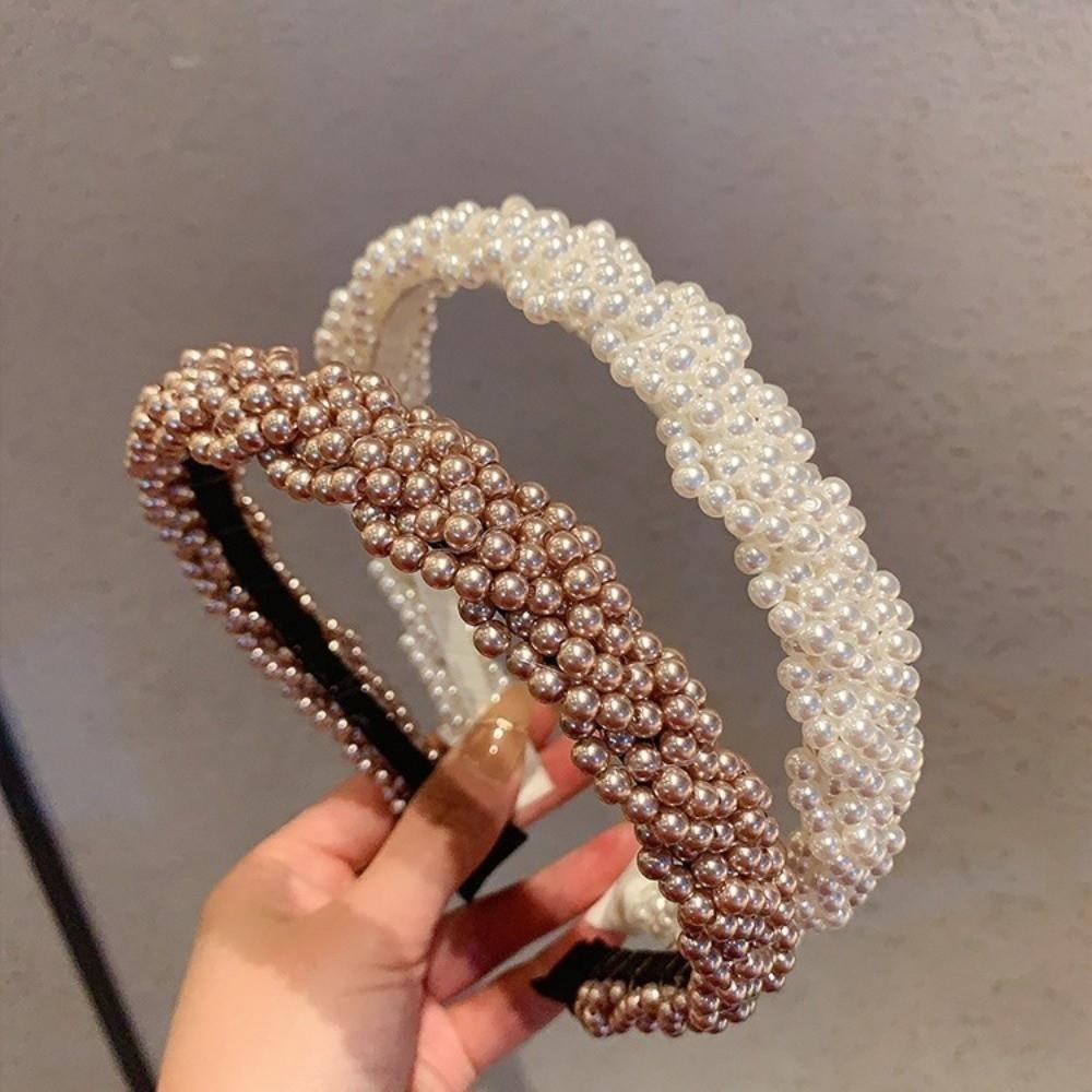 Vintage geflochtene Perlen-Haarreifen Märchenstil Damen-Haarreifen Damen-Haarschmuck