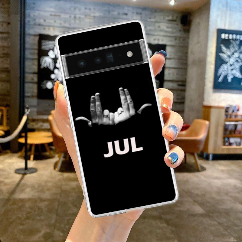 

JuL Rapper Phone Case For Google Pixel 9 Pro XL 8 7 6 Pro 8A 7A 6A 5 4 5A 4A 3A XL 5G Silicone Shockproof Soft TPU Clear Cover Pixel 4A 5G