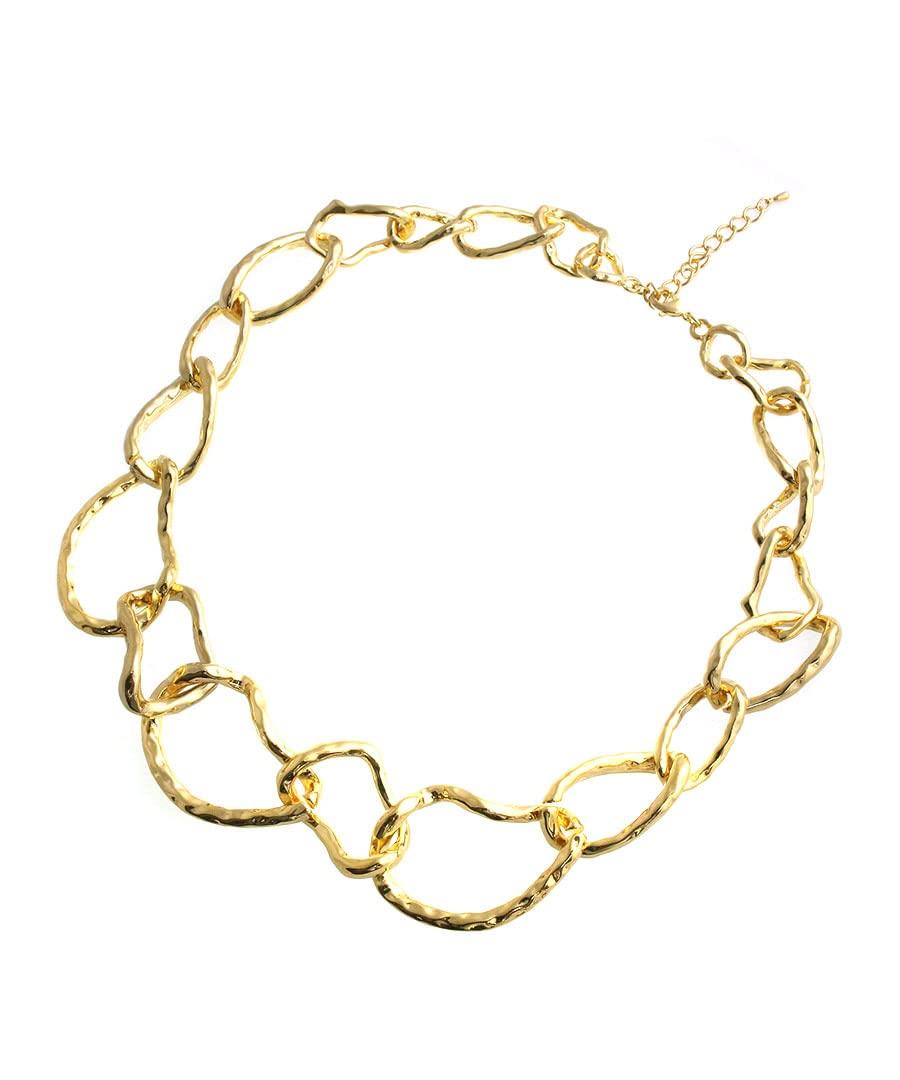 [VINGTAINE] Necklace, Large Chain, Voluminous, Simple, Stylish Accessory, Gift, C3323-G-
