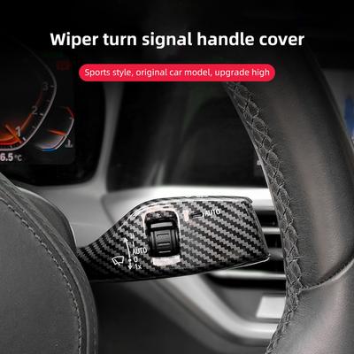 2Pcs/Set Car Steering Wheel Headlight Switch Control Cover Wiper Switch Trim Accessories for BMW 1 2 3 4 5 7 Series