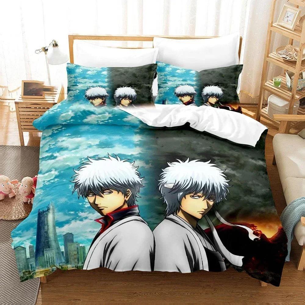Comforter 3D Print Gintama Anime Gintoki Sakata Bedding Set Bedroom Soft Modern S Comefortable