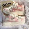 New Women's Sports Shoes Cute Pink Thick Bottom Daily Multi Functional Vulcanized Shoes Women's Tennis Women's Flat Shoes
