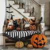 4Pcs Halloween Linen Cushion Cover Trick or Treat Theme Pillowcase Gothic Style Pillow Cover Halloween Party Decoration 2025