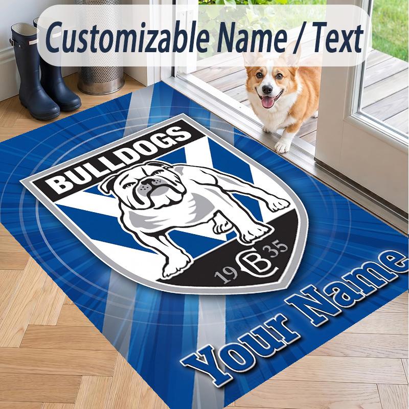 Custom Text Printed Rug Canterbury-Bankstown Bulldogs Non Slip Floor Carpet For Home Room Decor