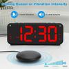 Extra Loud Alarm Clock with Bed Shaker for Heavy Sleepers, 6.5" Large Display