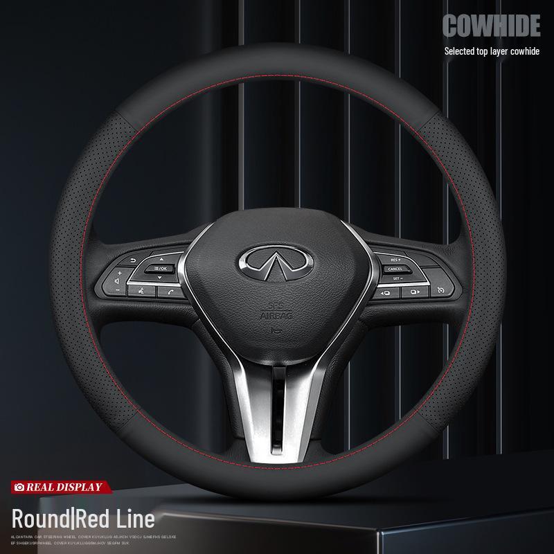 Infiniti Steering Wheel Cover - Genuine Leather (QX50, QX60, Q70L, Q50L, FX3)