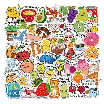 10/50PCS Reward Stickers Fun Incentive Kids Toy Sticker Cute Pattern Animals Cartoon Decals School Teacher Supplies Sticker