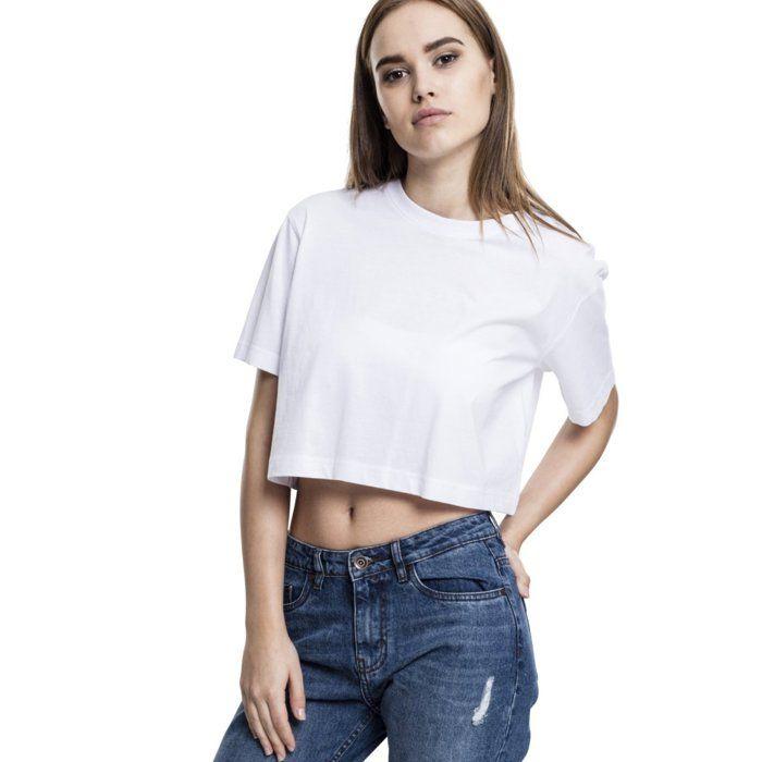 T-Shirt Oversized - Urban Classics - Blanc - 100% Coton - Manches Courtes - Femme